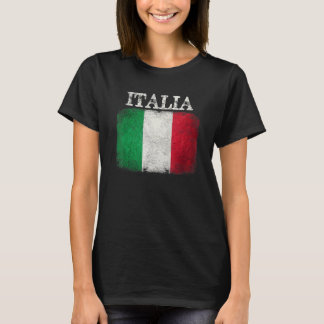 T-shirt Vintage Italia Italian Flag Italy Men Women Kids Y