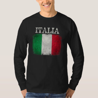T-shirt Vintage Italia Italian Flag Italy Men Women Kids Y