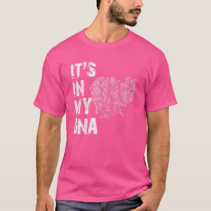 T-shirt Vintage It's In My Dna Cambodia Outline Map Campag