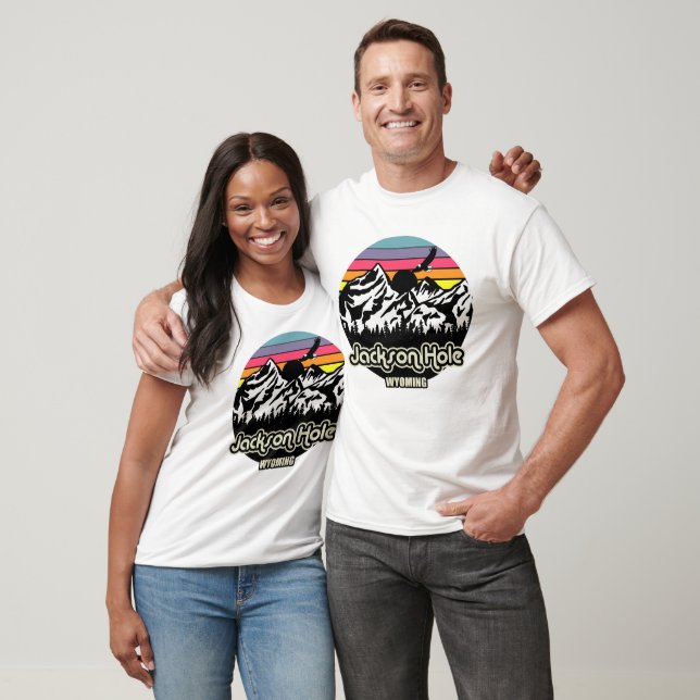 T-shirt Vintage Jackson Hole Wyoming (Unisexe)