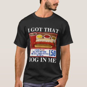 T-shirt Vintage J'Ai Ce Chien En Moi Drôle Homme Hotdog Fe