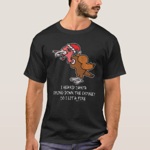 T-shirt Vintage J'ai entendu Père Noël tomber la Turquie a