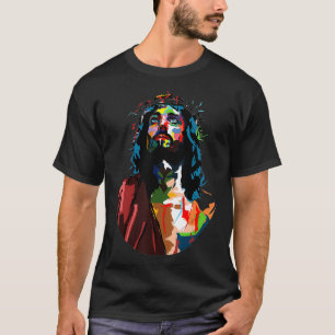 T-shirt Vintage J'Ai Le Roi Jésus Christ Image du visage 