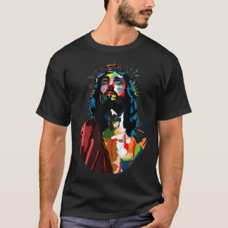 T-shirt Vintage J'Ai Le Roi Jésus Christ Image du visage d