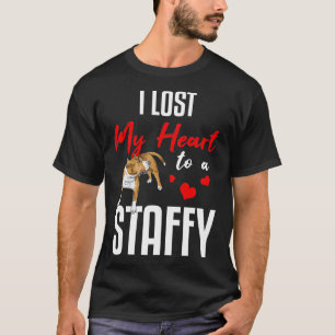 T-shirt Vintage J'Ai Perdu Mon Coeur À Un Amstaff Terrie
