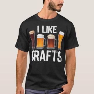 T-shirt Vintage J'Aime Artisanat Design Amusant Artisanat 