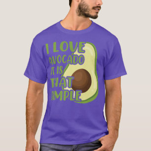 T-shirt Vintage J'Aime Avocado C'Est Aussi Simple Vie