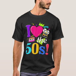 T-shirt Vintage J'Aime La Cassette Des Années 50 Made Me 1