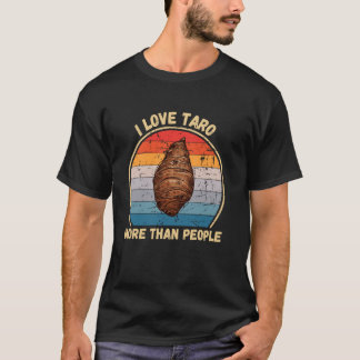 T-shirt Vintage J'Aime Taro Plus Que Les Gens Taro Food Lo