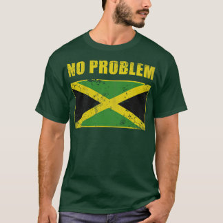 T-shirt Vintage Jamaïque Pas de problème Drapeau Jamaïcain