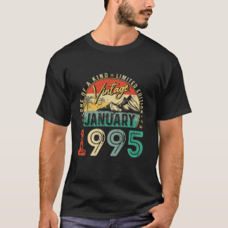 T-shirt Vintage Janvier 1995 30 Ans Rétro Anniversaire M