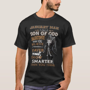 T-shirt Vintage Janvier Homme Anniversaire Je Suis Fils De