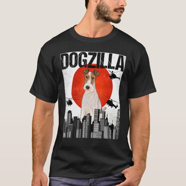T-shirt Vintage Japanese Dogzilla Wire Fox Terrier (Devant)