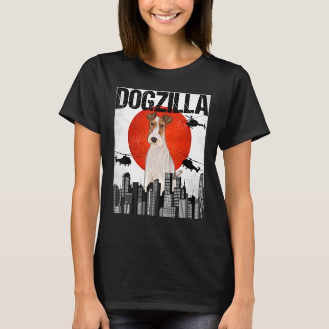 T-shirt Vintage Japanese Dogzilla Wire Fox Terrier (Devant)