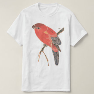 T-shirt Vintage Japanese Style Red Bird Design Graphic
