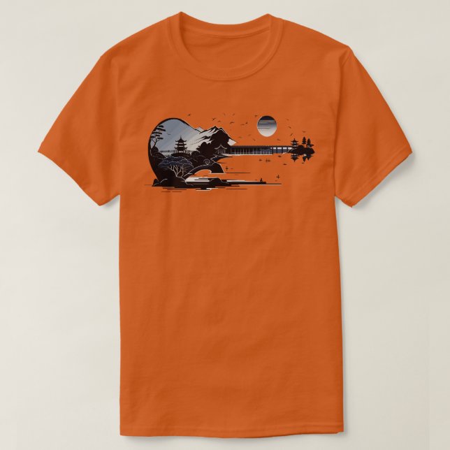 T-shirt Vintage Japon Guitare Cadeaux Guitariste Conc (Design devant)