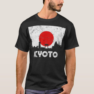 T-shirt Vintage Japon Kyoto Skyline