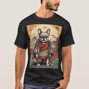 T-shirt Vintage japonais Art Samurai French Buldog