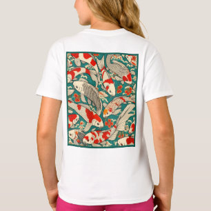 T-shirt Vintage japonais Koi Poisson Motif peinture