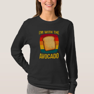 T-shirt Vintage Je suis avec l'Avocado Toast Halloween Cos