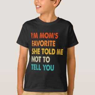 T-shirt Vintage Je suis le frère ou la sœur préféré de mam