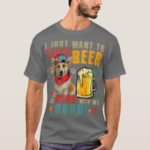 T-shirt Vintage Je Veux Juste Boire De La Bière Et Accroch
