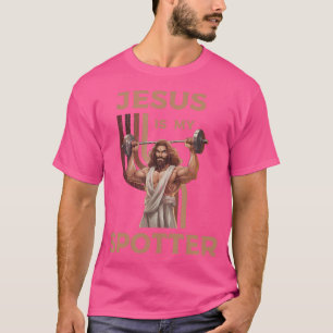 T-shirt Vintage Jésus Est Mon Spotter Fitness