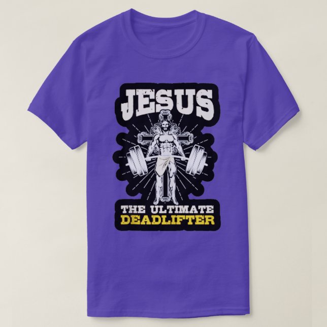 T-shirt Vintage Jésus l'Ultimate Deadlifter Funny Christi (Design devant)