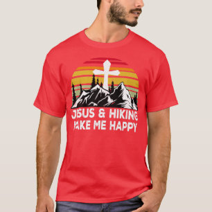 T-shirt Vintage Jésus & Randonnée Me Rendre Joyeux Aventur