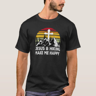 T-shirt Vintage Jésus & Randonnée Me Rendre Joyeux Aventur