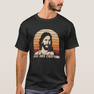 T-shirt Vintage Jésus sur tout Mon Dieu Seigneur Sauveur C