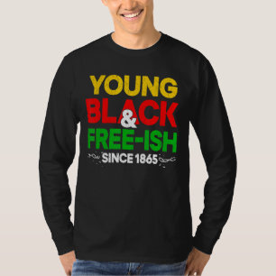 T-shirt Vintage Jeune Noir Et Libre Ish Depuis 1865 Noir
