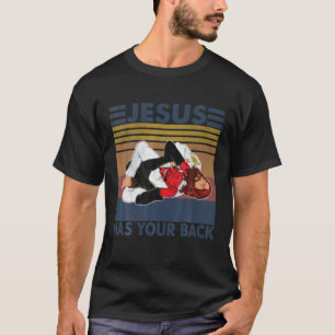 T-shirt Vintage Jiu Jitsu Jésus a ton dos Vintage Tee