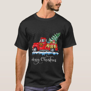 T-shirt Vintage Joyeux Camion rouge de Noël Vieux mode Ch