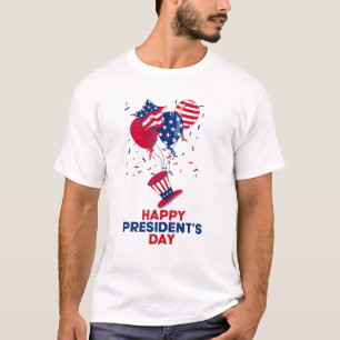 T-shirt Vintage Joyeux Président du Jour Oncle Sam Casquet