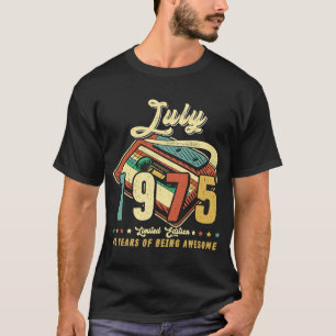 T-shirt Vintage JUILLET 1975 Fait en 1975 45e anniversaire
