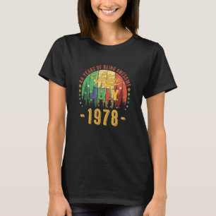T-shirt Vintage juillet 1978 44 Ans 44e anniversaire Aweso