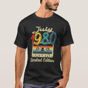 T-shirt Vintage juillet 1980 Bande de cassette 41Déco Anni