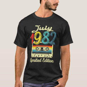 T-shirt Vintage juillet 1982 Bande de cassette 39e Anniver