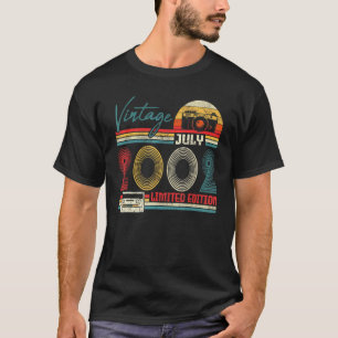 T-shirt Vintage Juillet 2002 19 Anniversaire Vêtements 19