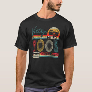 T-shirt Vintage Juillet 2005 17ème Anniversaire Vêtements