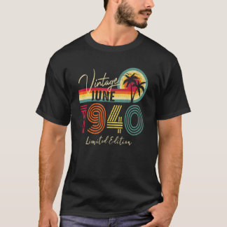 T-shirt Vintage juin 1940 82e anniversaire 82 ans
