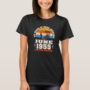 T-shirt Vintage juin 1955 67 Année Pêche 67e anniversaire
