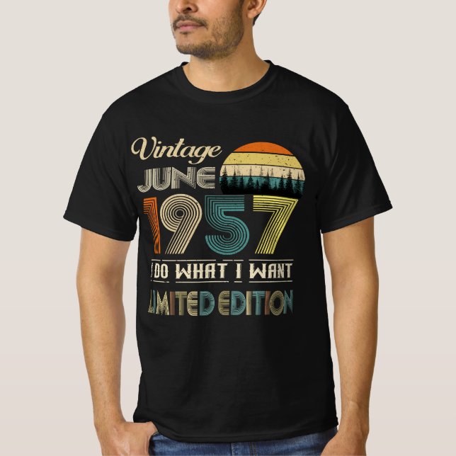 T-shirt vintage juin 1957 - Anniversaire de style  (Devant)