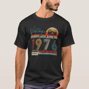 T-shirt Vintage juin 1976 45 Anniversaire Vêtements 45 Ans
