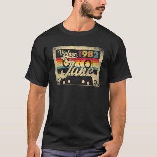 T-shirt Vintage juin 1982 40e anniversaire 40 ans rétr