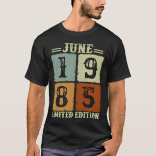 T-shirt Vintage juin 1985 36e anniversaire 36 ans Homme W