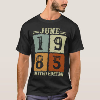 T-shirt Vintage juin 1985 36e anniversaire 36 ans Homme W
