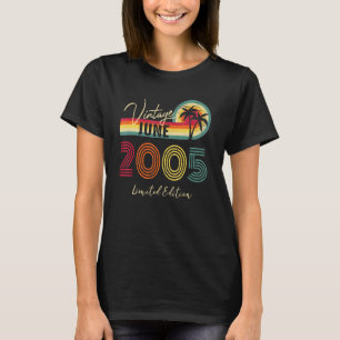 T-shirt Vintage juin 2005 17e anniversaire 17 ans 1