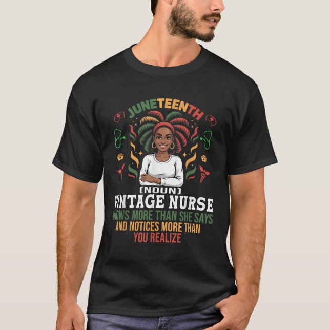 T-shirt Vintage Junetdix Nurse Définition Funny Hospital (Devant)